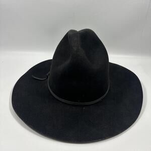 Bailey Cowboy Hat Mens 7 1/2 Black Wool Felt Wide Brim Western Texas USA